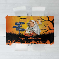 Happy Capy-Boo-Ra Tablecloth Capybara Ghost Trick or Treat - Wonder Print Shop