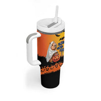 Happy Capy-Boo-ra Tumbler With Handle Capybara Ghost Trick or Treat - Wonder Print Shop