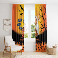 Happy Capy-Boo-Ra Window Curtain Capybara Ghost Trick or Treat - Wonder Print Shop