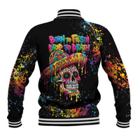 Dripping Sombrero Sugar Skull Baseball Jacket Día de los Muertos - Wonder Print Shop