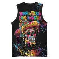 Dripping Sombrero Sugar Skull Basketball Jersey Día de los Muertos - Wonder Print Shop