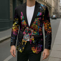Dripping Sombrero Sugar Skull Blazer Día de los Muertos - Wonder Print Shop