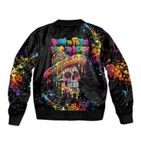 Dripping Sombrero Sugar Skull Bomber Jacket Día de los Muertos - Wonder Print Shop