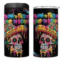 Dripping Sombrero Sugar Skull 4 in 1 Can Cooler Tumbler Día de los Muertos - Wonder Print Shop