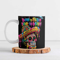Dripping Sombrero Sugar Skull Ceramic Mug Día de los Muertos - Wonder Print Shop