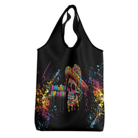 Dripping Sombrero Sugar Skull Grocery Bag Día de los Muertos - Wonder Print Shop