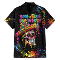Dripping Sombrero Sugar Skull Hawaiian Shirt Día de los Muertos - Wonder Print Shop