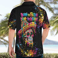 Dripping Sombrero Sugar Skull Hawaiian Shirt Día de los Muertos - Wonder Print Shop