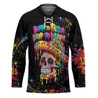 Dripping Sombrero Sugar Skull Hockey Jersey Día de los Muertos - Wonder Print Shop