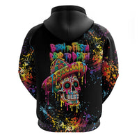 Dripping Sombrero Sugar Skull Hoodie Día de los Muertos - Wonder Print Shop
