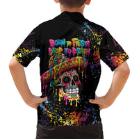 Dripping Sombrero Sugar Skull Kid Hawaiian Shirt Día de los Muertos - Wonder Print Shop