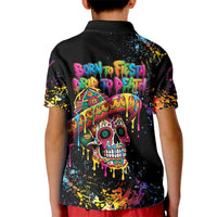 Dripping Sombrero Sugar Skull Kid Polo Shirt Día de los Muertos - Wonder Print Shop