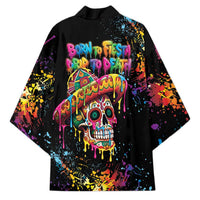 Dripping Sombrero Sugar Skull Kimono Día de los Muertos - Wonder Print Shop