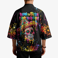 Dripping Sombrero Sugar Skull Kimono Día de los Muertos - Wonder Print Shop