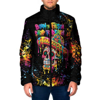 Dripping Sombrero Sugar Skull Padded Jacket Día de los Muertos - Wonder Print Shop