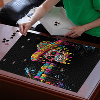 Dripping Sombrero Sugar Skull Puzzle Día de los Muertos - Wonder Print Shop