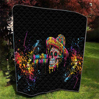 Dripping Sombrero Sugar Skull Quilt Día de los Muertos - Wonder Print Shop