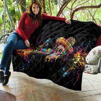 Dripping Sombrero Sugar Skull Quilt Día de los Muertos - Wonder Print Shop