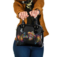 Dripping Sombrero Sugar Skull Shoulder Handbag Día de los Muertos - Wonder Print Shop