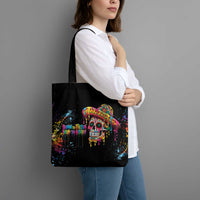 Dripping Sombrero Sugar Skull Tote Bag Día de los Muertos - Wonder Print Shop