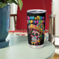 Dripping Sombrero Sugar Skull Tumbler Cup Día de los Muertos - Wonder Print Shop