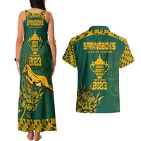 South Africa Rugby Couples Matching Tank Maxi Dress and Hawaiian Shirt Springboks Proud The Champions LT9 - Wonder Print Shop