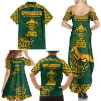 South Africa Rugby Family Matching Summer Maxi Dress and Hawaiian Shirt Springboks Proud The Champions - Wonder Print Shop