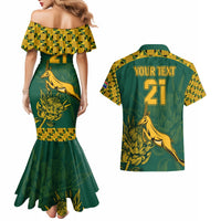 Custom South Africa Rugby Couples Matching Mermaid Dress and Hawaiian Shirt Springboks Proud The Champions LT9 - Wonder Print Shop
