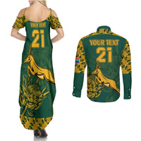 Custom South Africa Rugby Couples Matching Summer Maxi Dress and Long Sleeve Button Shirt Springboks Proud The Champions LT9 - Wonder Print Shop