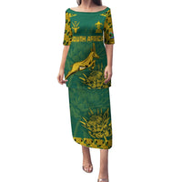 Custom South Africa Rugby Family Matching Puletasi Dress and Hawaiian Shirt Springboks Proud The Champions - Wonder Print Shop