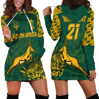 Custom South Africa Rugby Hoodie Dress Springboks Proud The Champions - Wonder Print Shop