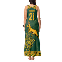 Custom South Africa Rugby Tank Maxi Dress Springboks Proud The Champions - Wonder Print Shop
