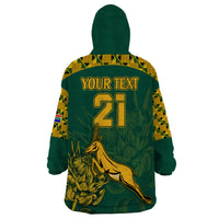 Custom South Africa Rugby Wearable Blanket Hoodie Springboks Proud The Champions - Wonder Print Shop