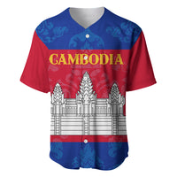 Personalised Cambodia Baseball Jersey With Simple Flag Style LT9 - Wonder Print Shop