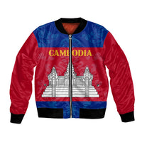 Personalised Cambodia Bomber Jacket With Simple Flag Style LT9 - Wonder Print Shop
