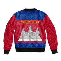 Personalised Cambodia Bomber Jacket With Simple Flag Style LT9 - Wonder Print Shop