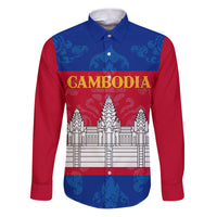 Personalised Cambodia Family Matching Puletasi Dress and Hawaiian Shirt With Simple Flag Style - Wonder Print Shop