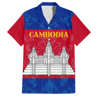 Personalised Cambodia Hawaiian Shirt With Simple Flag Style - Wonder Print Shop