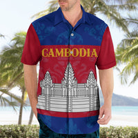 Personalised Cambodia Hawaiian Shirt With Simple Flag Style - Wonder Print Shop