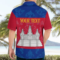 Personalised Cambodia Hawaiian Shirt With Simple Flag Style - Wonder Print Shop