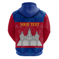 Personalised Cambodia Hoodie With Simple Flag Style - Wonder Print Shop