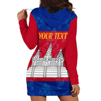 Personalised Cambodia Hoodie Dress With Simple Flag Style - Wonder Print Shop