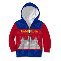 Personalised Cambodia Kid Hoodie With Simple Flag Style - Wonder Print Shop