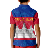 Personalised Cambodia Kid Polo Shirt With Simple Flag Style - Wonder Print Shop