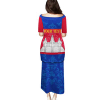 Personalised Cambodia Puletasi With Simple Flag Style - Wonder Print Shop