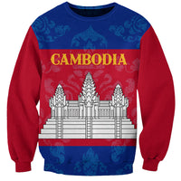 Personalised Cambodia Sweatshirt With Simple Flag Style - Wonder Print Shop