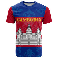 Personalised Cambodia T Shirt With Simple Flag Style - Wonder Print Shop