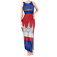Personalised Cambodia Tank Maxi Dress With Simple Flag Style - Wonder Print Shop