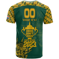 Custom South Africa Rugby T Shirt Springboks Proud The Champions No2 - Wonder Print Shop
