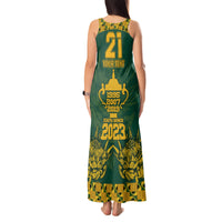 Custom South Africa Rugby Tank Maxi Dress Springboks Proud The Champions No2 - Wonder Print Shop